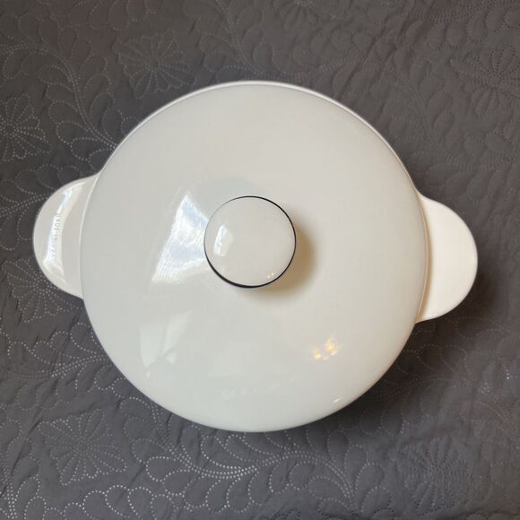 CorningWare StoneWare Casserole Dish w/Lid White Round 4pc Set Serverware READ - Picture 14 of 15